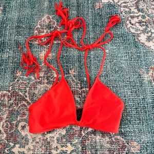 Acacia Swim bikini top. Sz S Neon Lava color